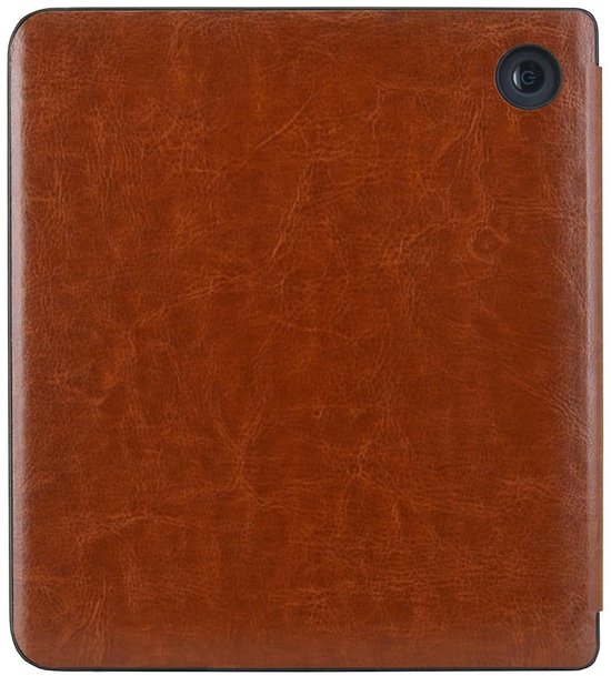 Slimfit Hoesje Sleepcover Geschikt voor Kobo Libra 2 Hoes Cover Cognac Bruin - ereader hoesje - cover van iMoshion — afbeelding 2