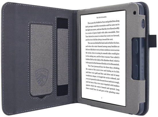 Hoesje Geschikt voor Kobo Libra 2 Sleepcover Luxe Hoes Petroleum Grijs - ereader hoesje - cover van Merkloos — afbeelding 5