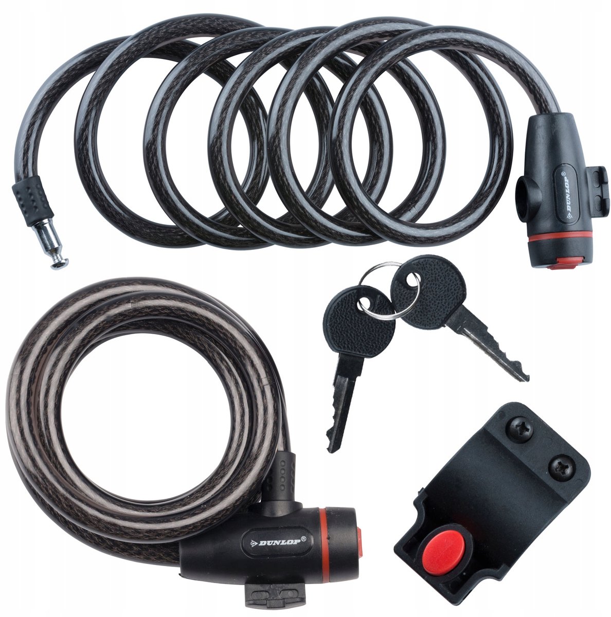 Dunlop Fietsslot Kabel met 2 Sleutels - 180cm