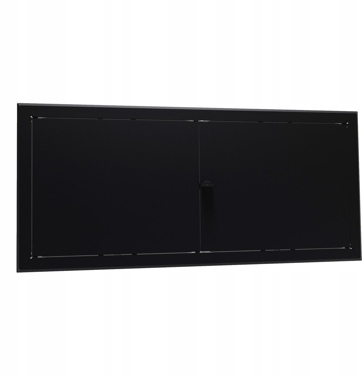 Metalen Luik 110x30cm Zwart met Draaiknop - Toegangsdeur
