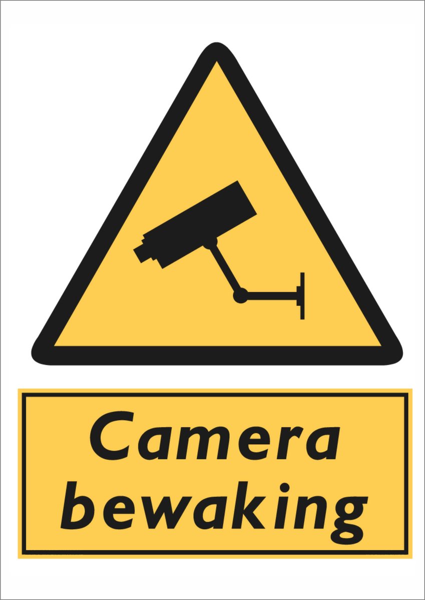 Camera bewaking bord - A4