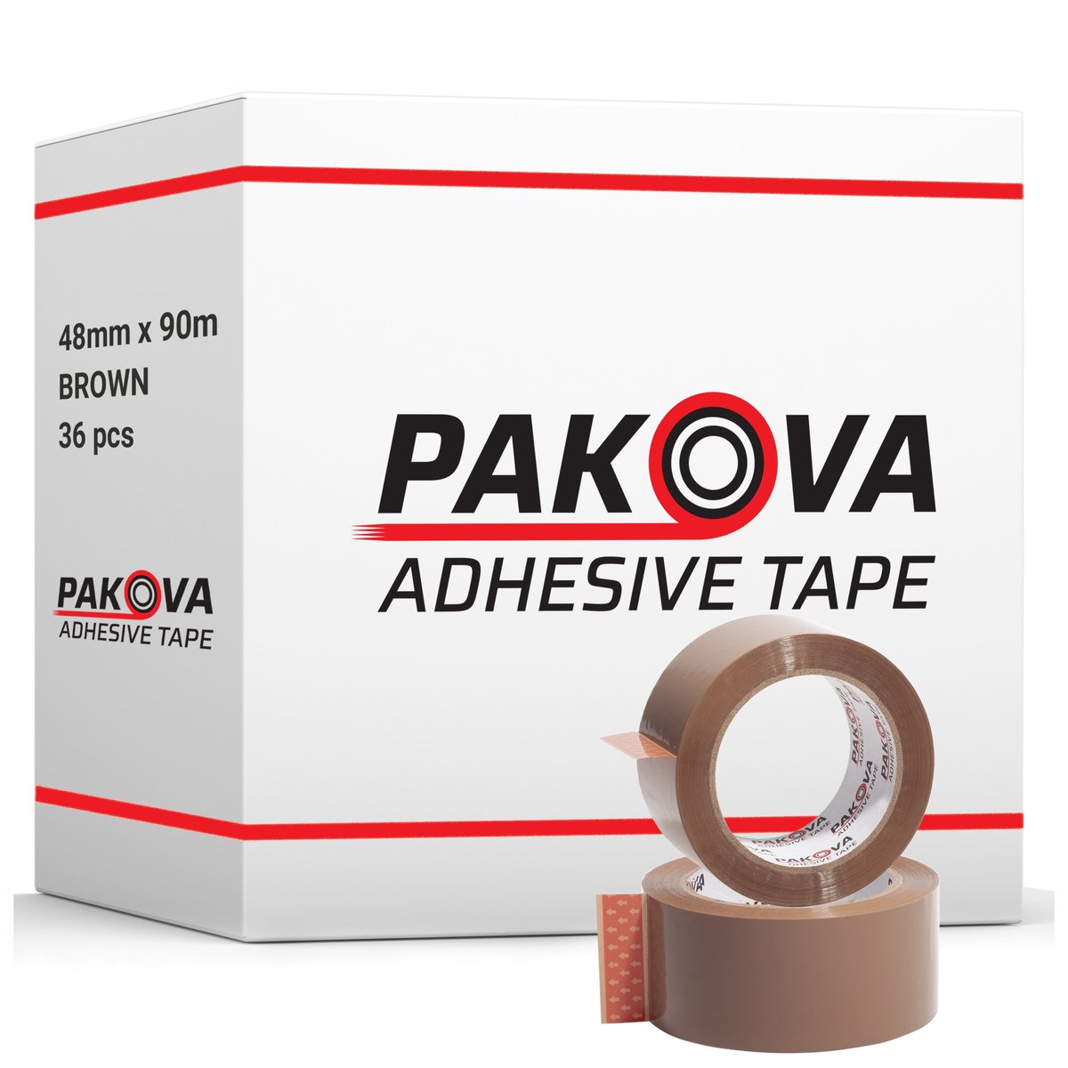 Bruine Pakkingstape 48mm x 90m - 36 Rollen - Sterke Acryllijm