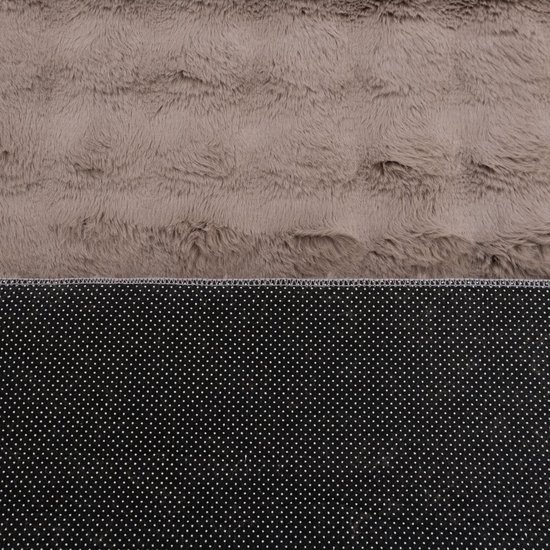 Tapis Taupe Doux Tapis à Poils Hauts Koho Bubble - 160x230 cm - Moderne - Salon - Chambre à Coucher - Salle à Manger