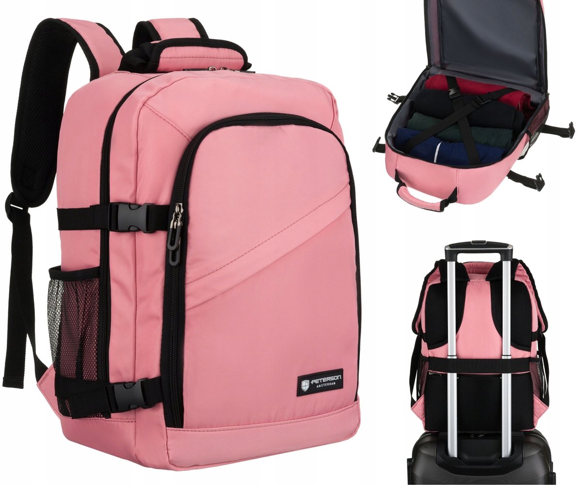 Peterson® Ryanair handbagage rugzak 40x30x20 cm, roze