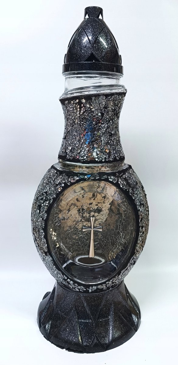 Glazen Grafkaars Karaff 43 cm - Elegante Spiegelende Decoratie