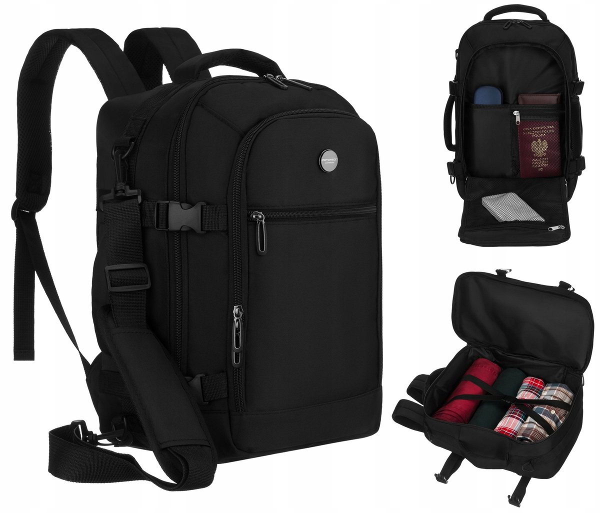 Peterson Handbagage Rugzak 40x20x25cm Vliegtuig Cabinebagage
