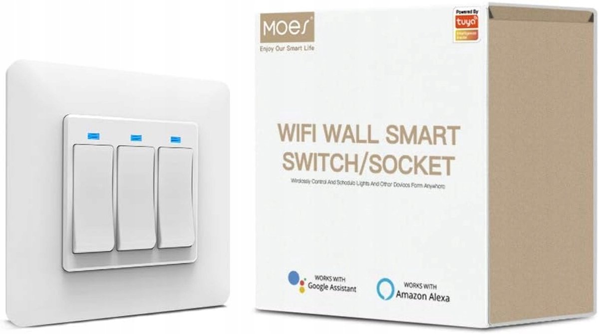 MOES Slank Wi-Fi-verlichtingssysteem met Alexa en Google Home
