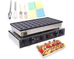 Milova Poffertjesmaker - Poffertjespan - Poffertjesplaat - Elektrisch - 50st - Poffertjes - Commercieel en thuis gebruik