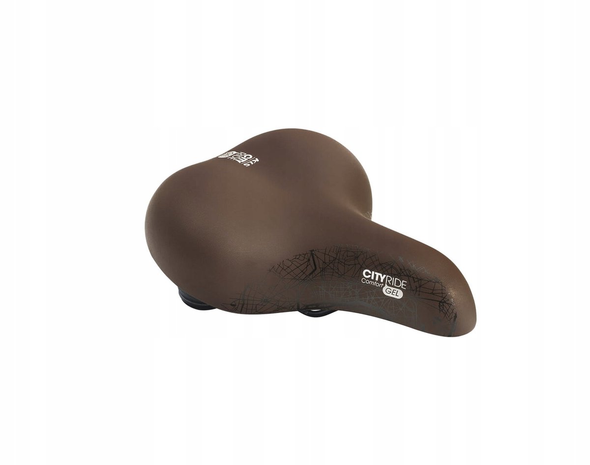 Kellys KLS Cityride Gel Zadel Bruin - Comfortabele Stadszadel