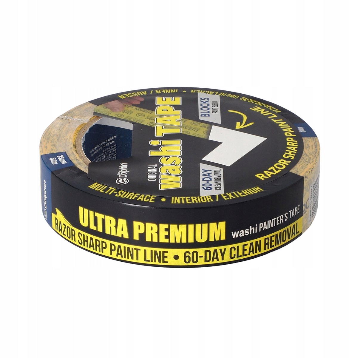 Blue Dolphin Washi Schilder Tape 25mm x 50m - Strakke Aflijning