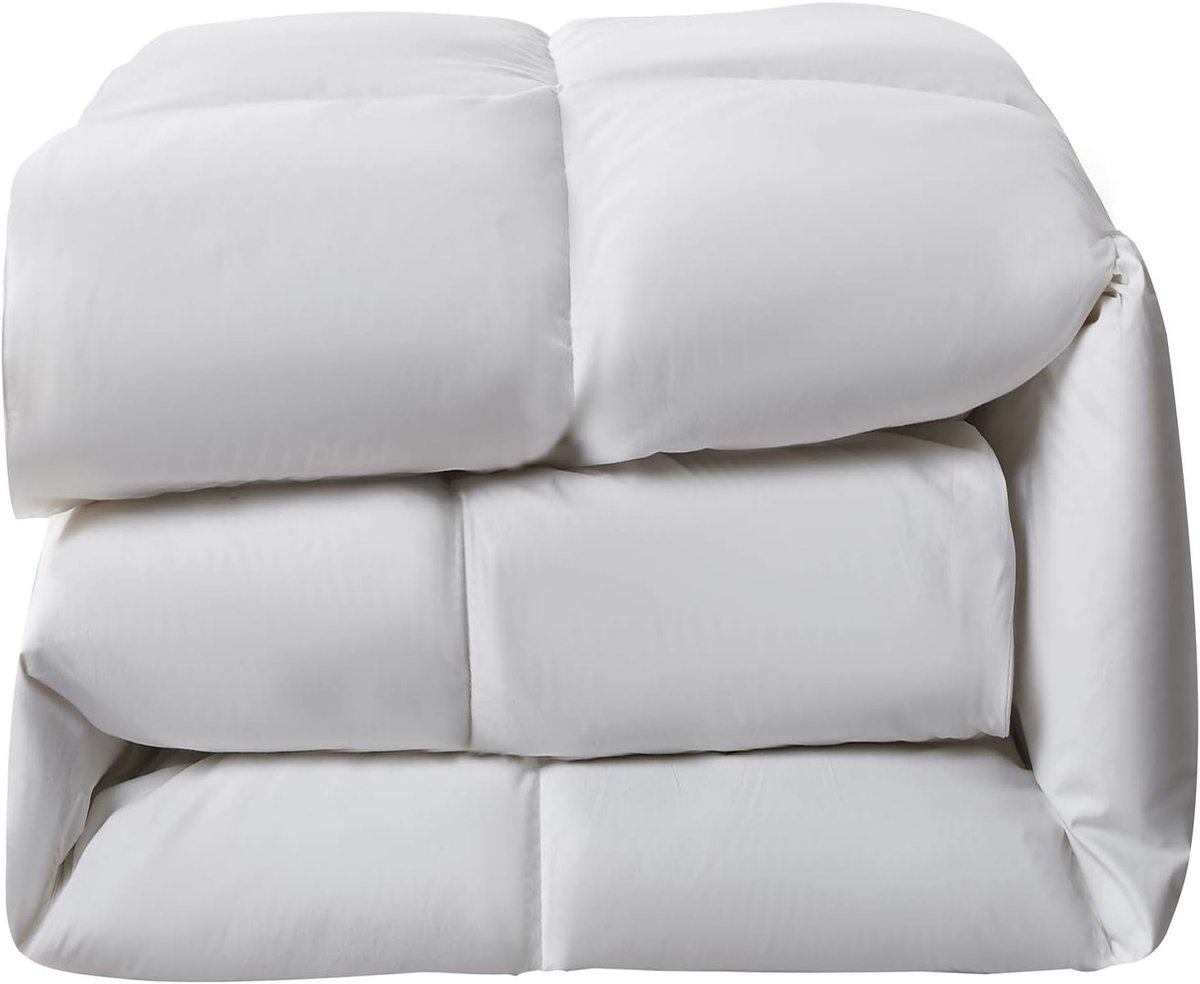 Famanu - Ganzendons dekbed 233 draadtelling, extra warm, volle/koningin formaat – Wit