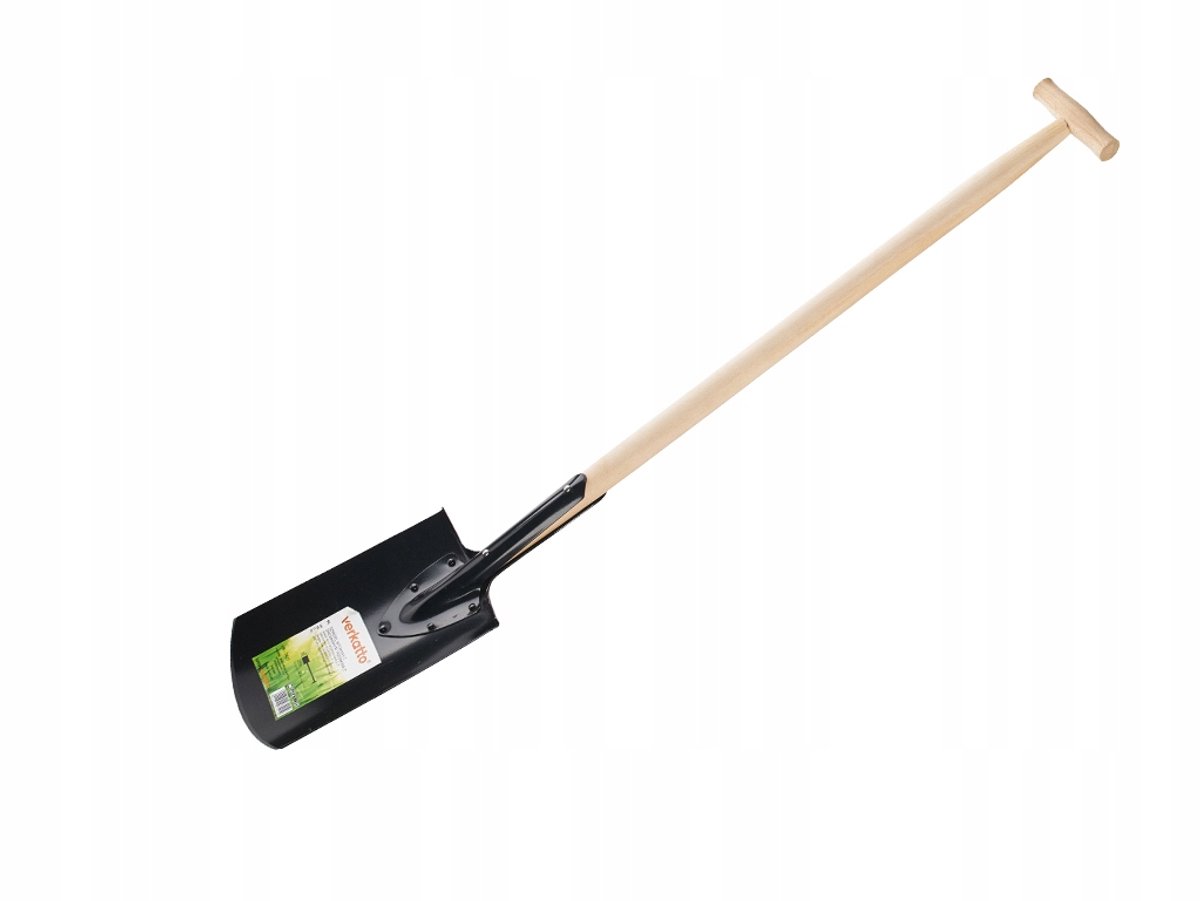Verkatto Spade met Houten Handvat "T" - 1195mm