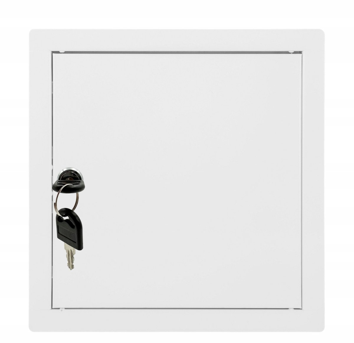 Merkloos Wit Metalen Luik 25x30 cm met Sleutel