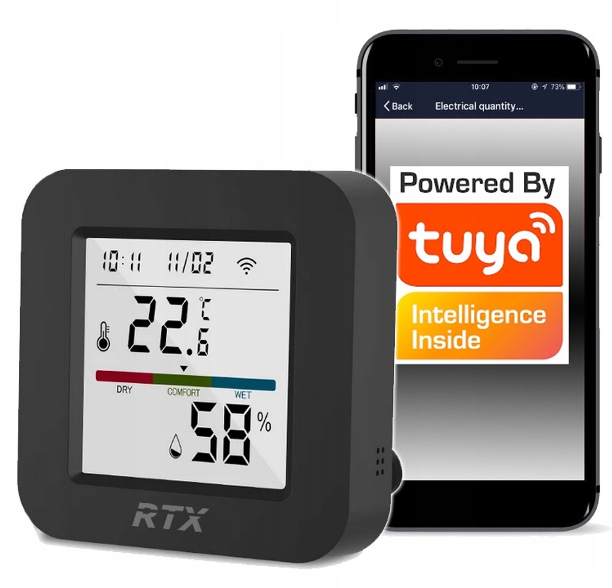 Tuya WiFi IR-afstandsbediening met temperatuur- en vochtigheidssensor LCD