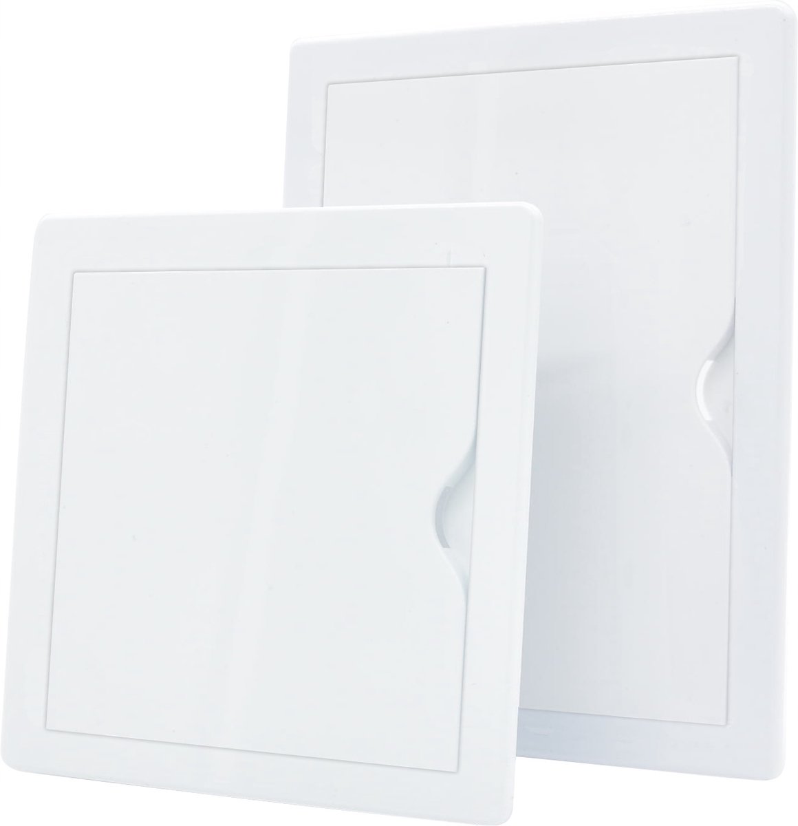 Wit revisieluik 15x15cm ABS met frame - eenvoudige toegang