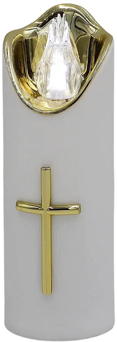 Cortina LED Kaars Rico Wit Goud Decor 15 cm