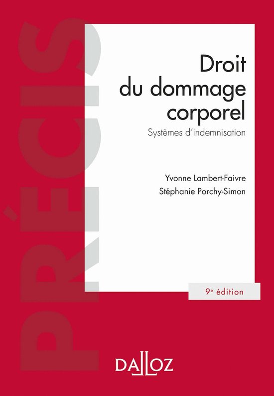 Précis - Droit du dommage corporel 9ed - Systèmes d'indemn ... - cover