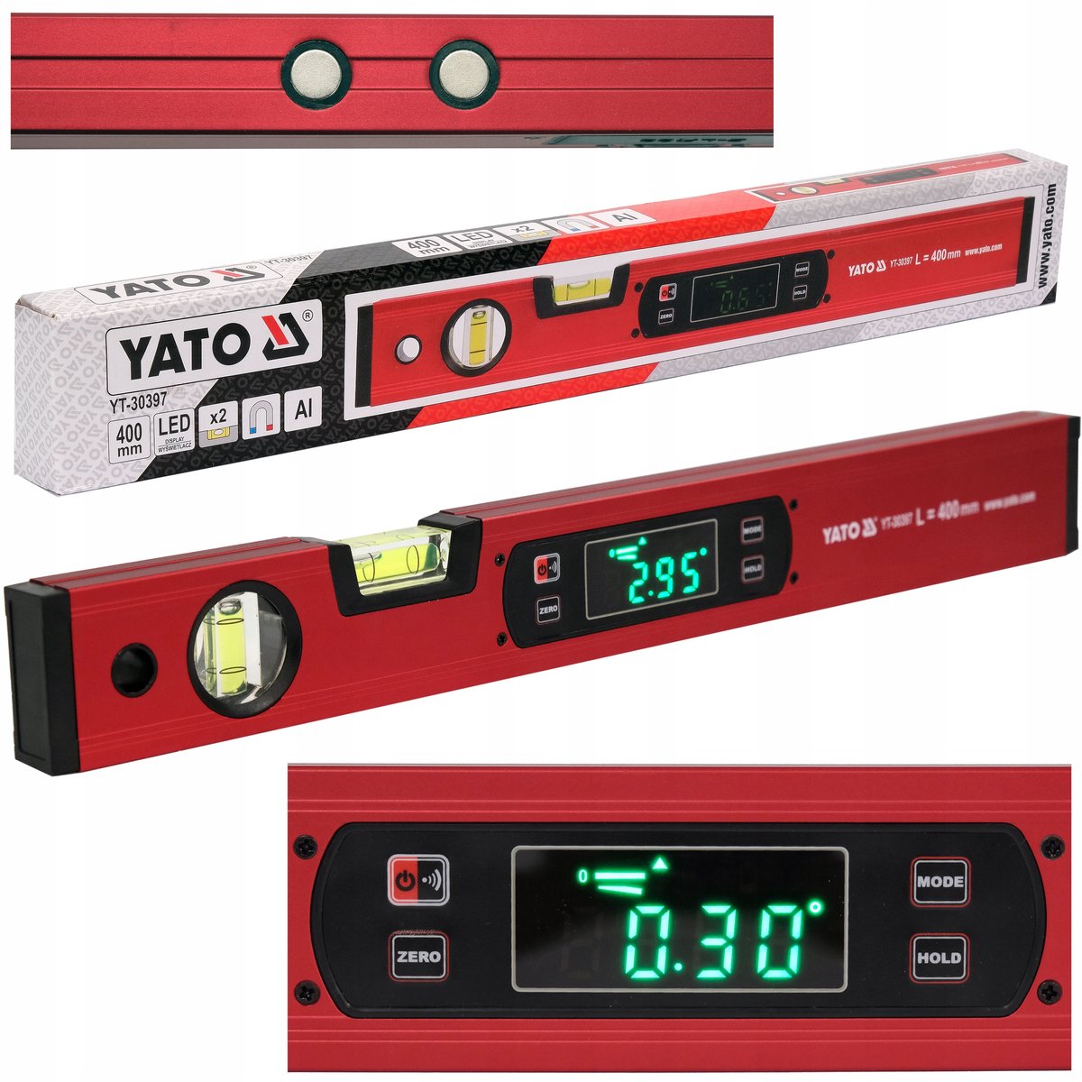 Yato Elektronische Waterpas 400 mm Magnetisch met LED-display