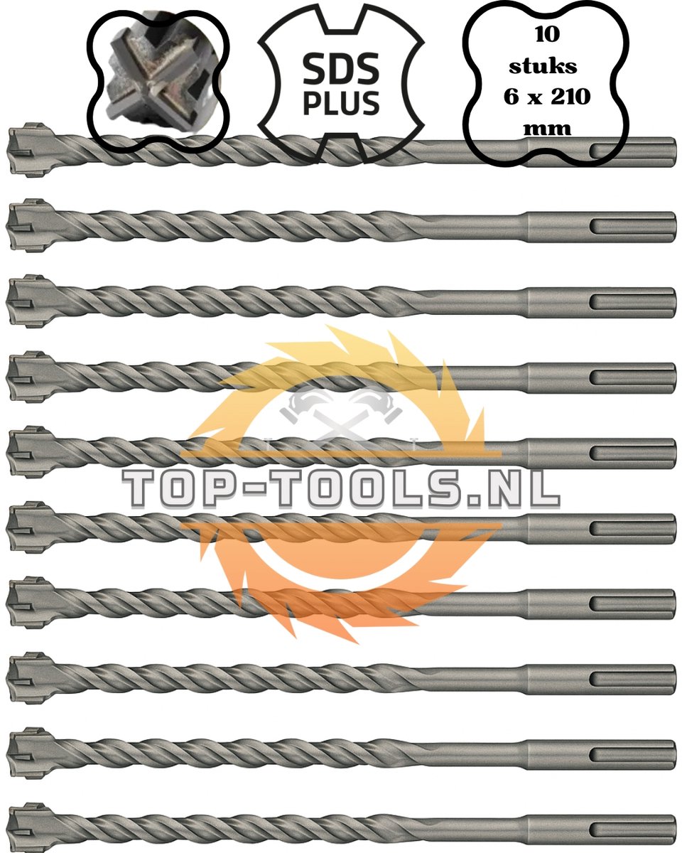 6 X 210 MM 4 SNIJDER / 10 stuks