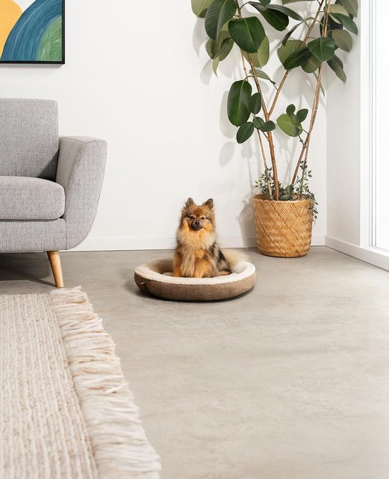 Lionto Donut Hondenmand – Rond, 55 Cm, Met Wasbare Hoes En Antislip Noppen