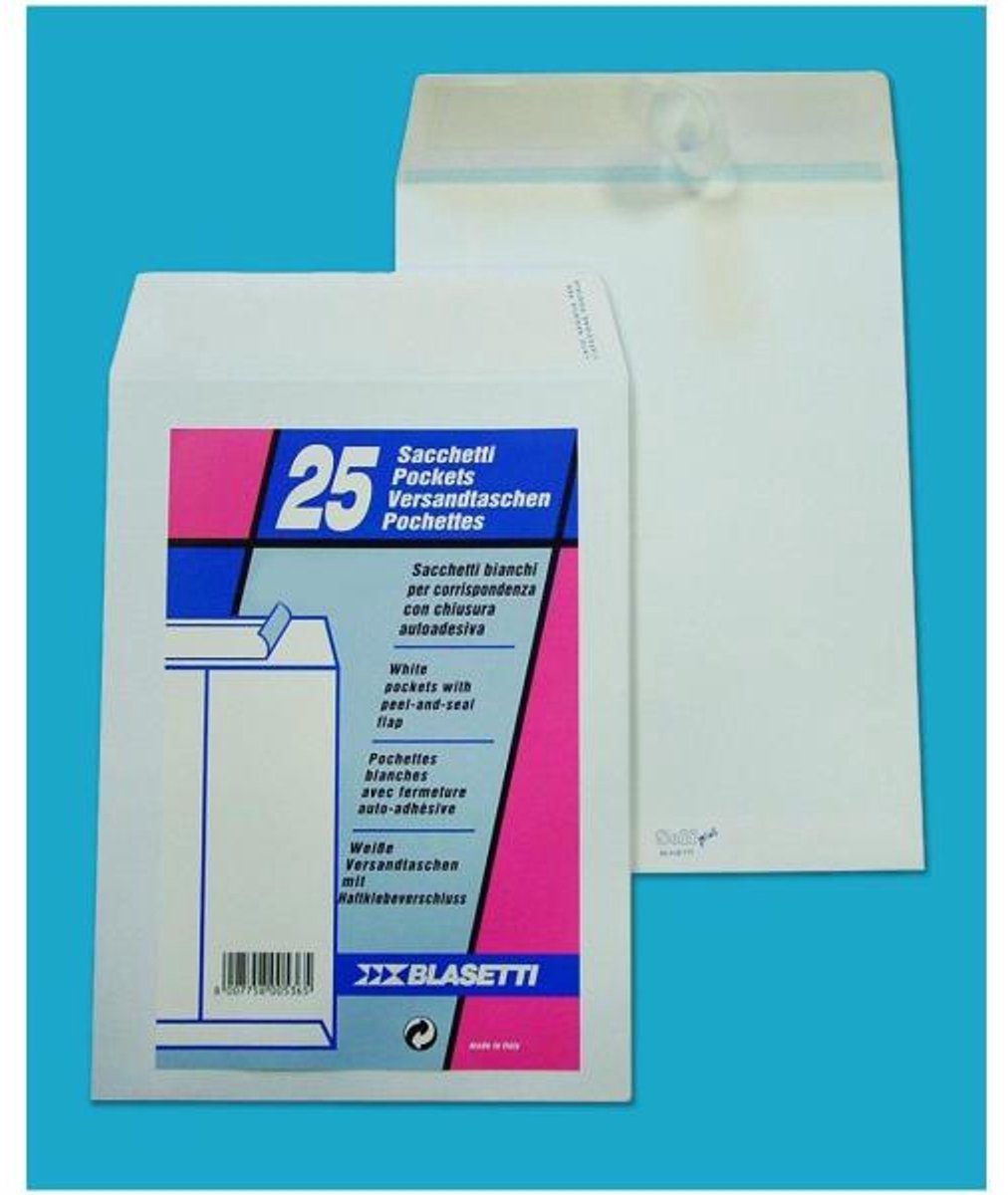 Blasetti Mailpack, Wit, Papier, 160 mm, 230 mm, 100 stuk(s)