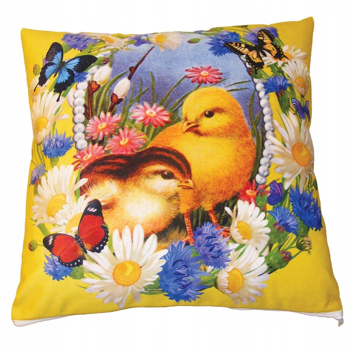 Paaskussen Pluche 40x40cm - Dubbelzijdig Bedrukt