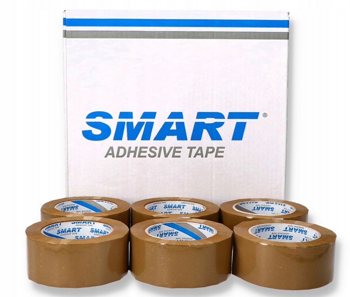 SMART Solvent Verpakkingstape Rubber Bruin 6 Rol - Extra Sterk