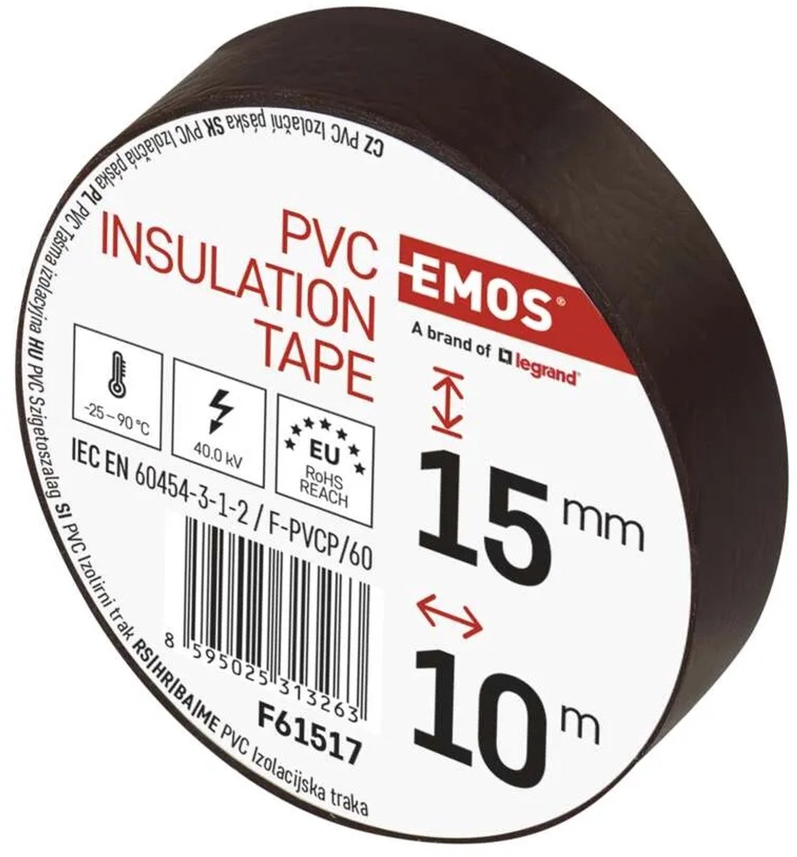 Sterke Bruine PVC Isolatietape 15mm x 10m