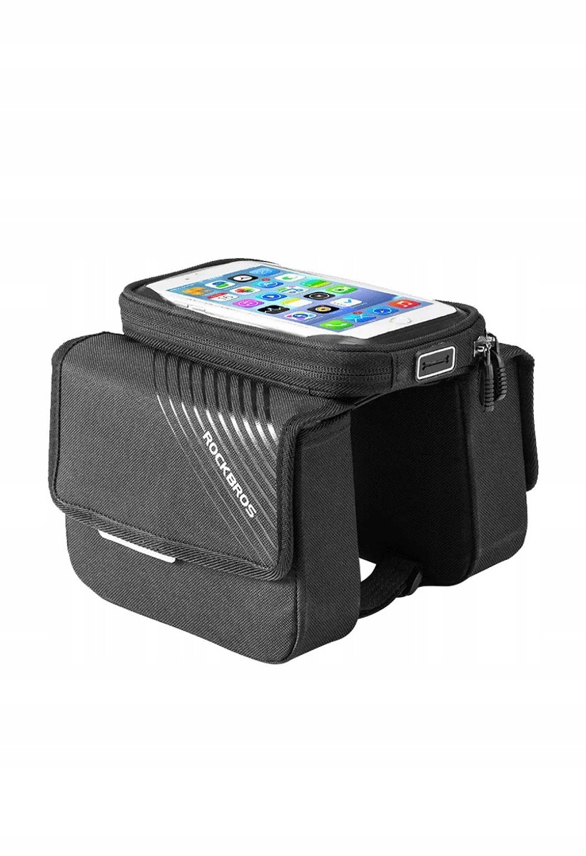 Rockbros Combocase 030-60BK Fietstas Frame Tas met Telefoonhouder