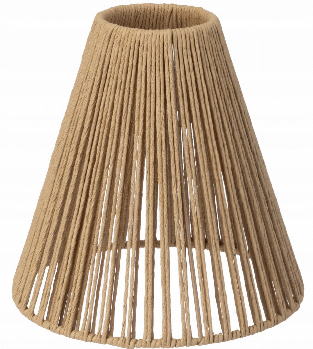 Boho Lampenkap Papier 20cm - Handgeweven, Beige