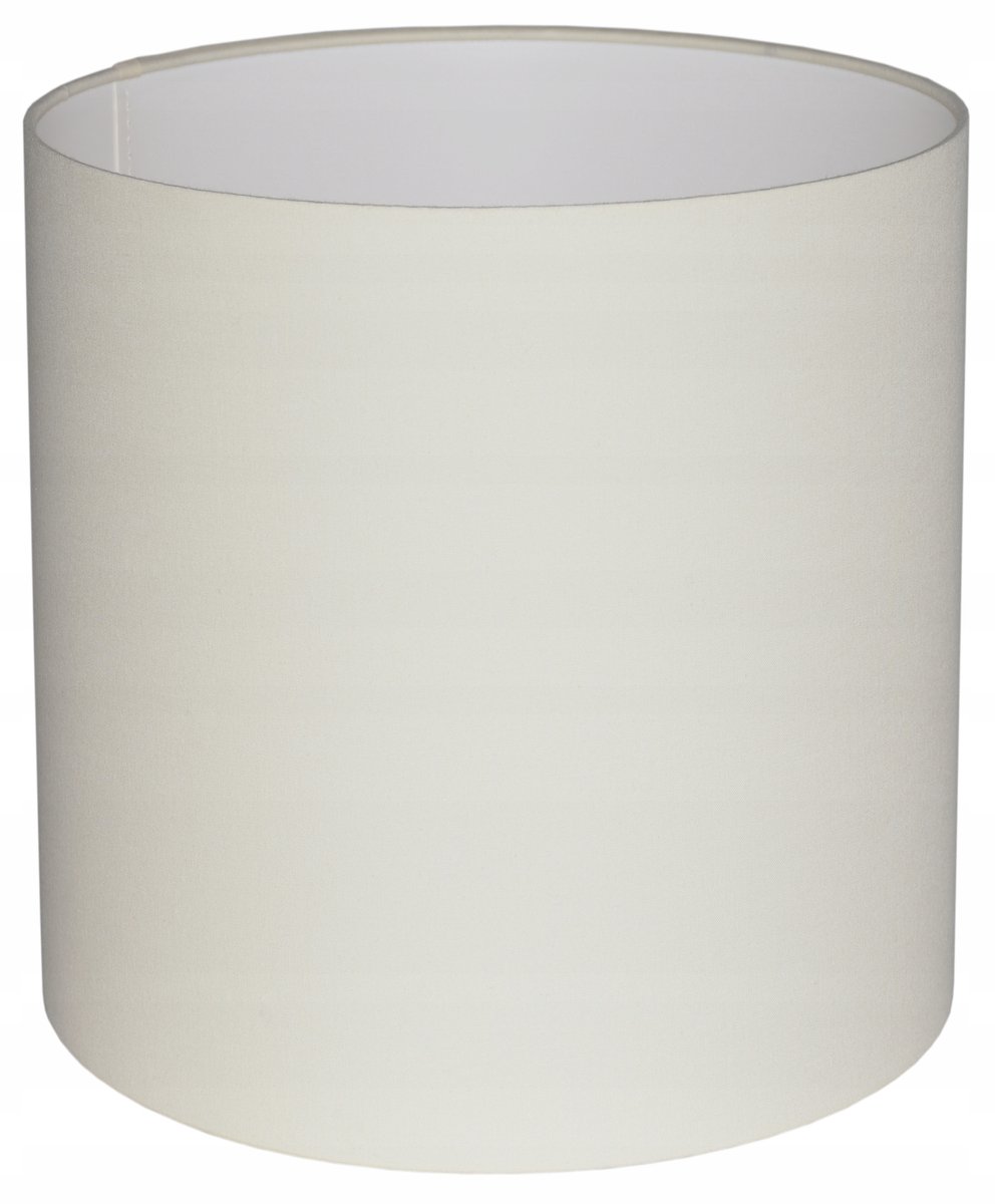 Crème cilinderlampenkap 15cm E27 met opgerolde randen