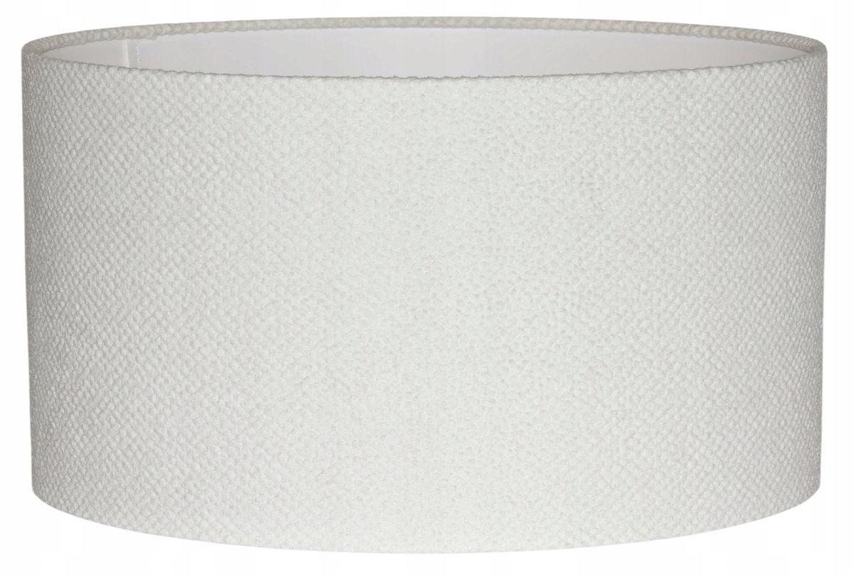 Stijlvolle lampenkap cilinder 35x20cm E27 wit met unieke textuur