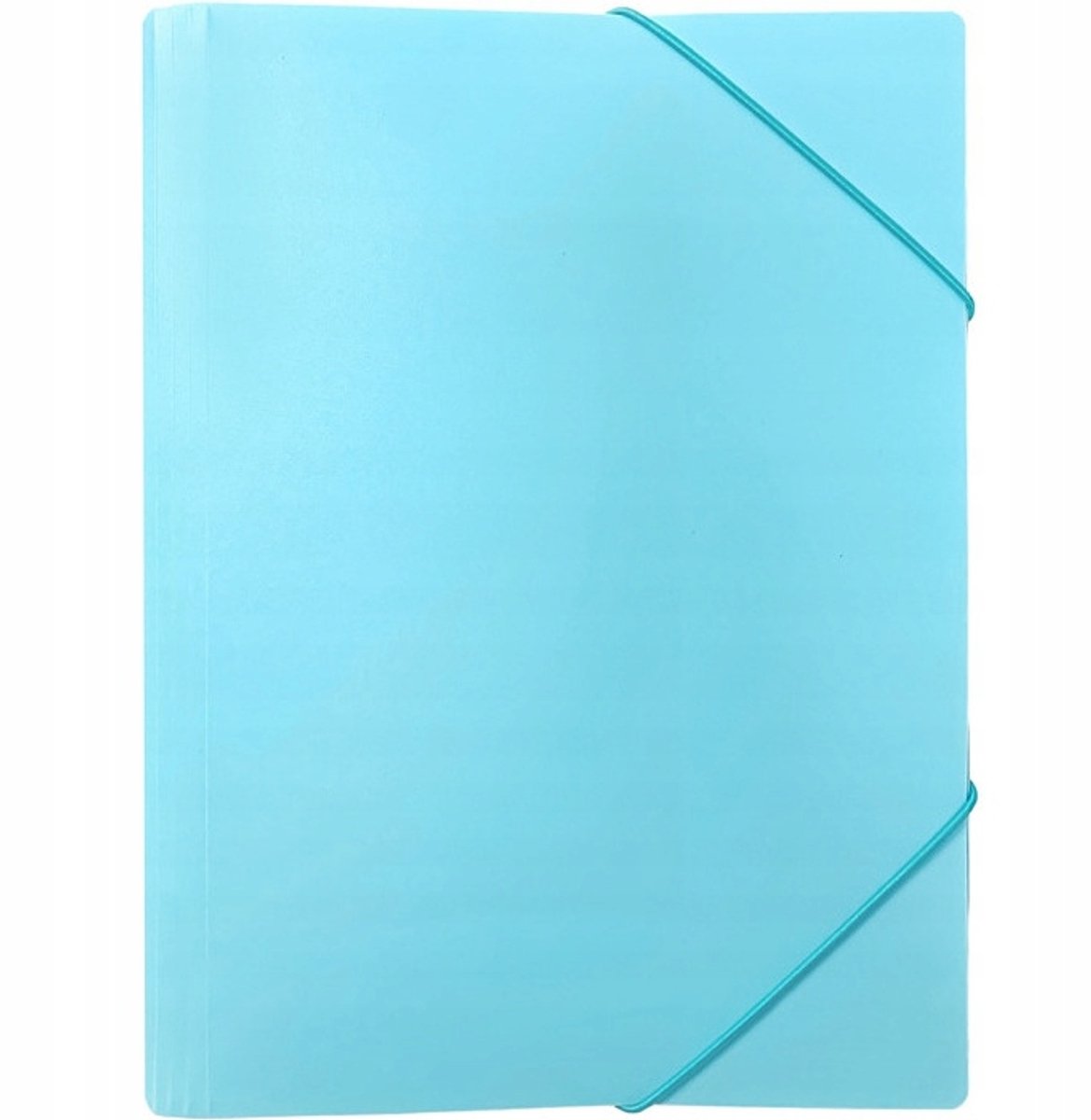 Biurfol A4 Kaart met Elastiek - Pastel Blauw PP Documentenmap