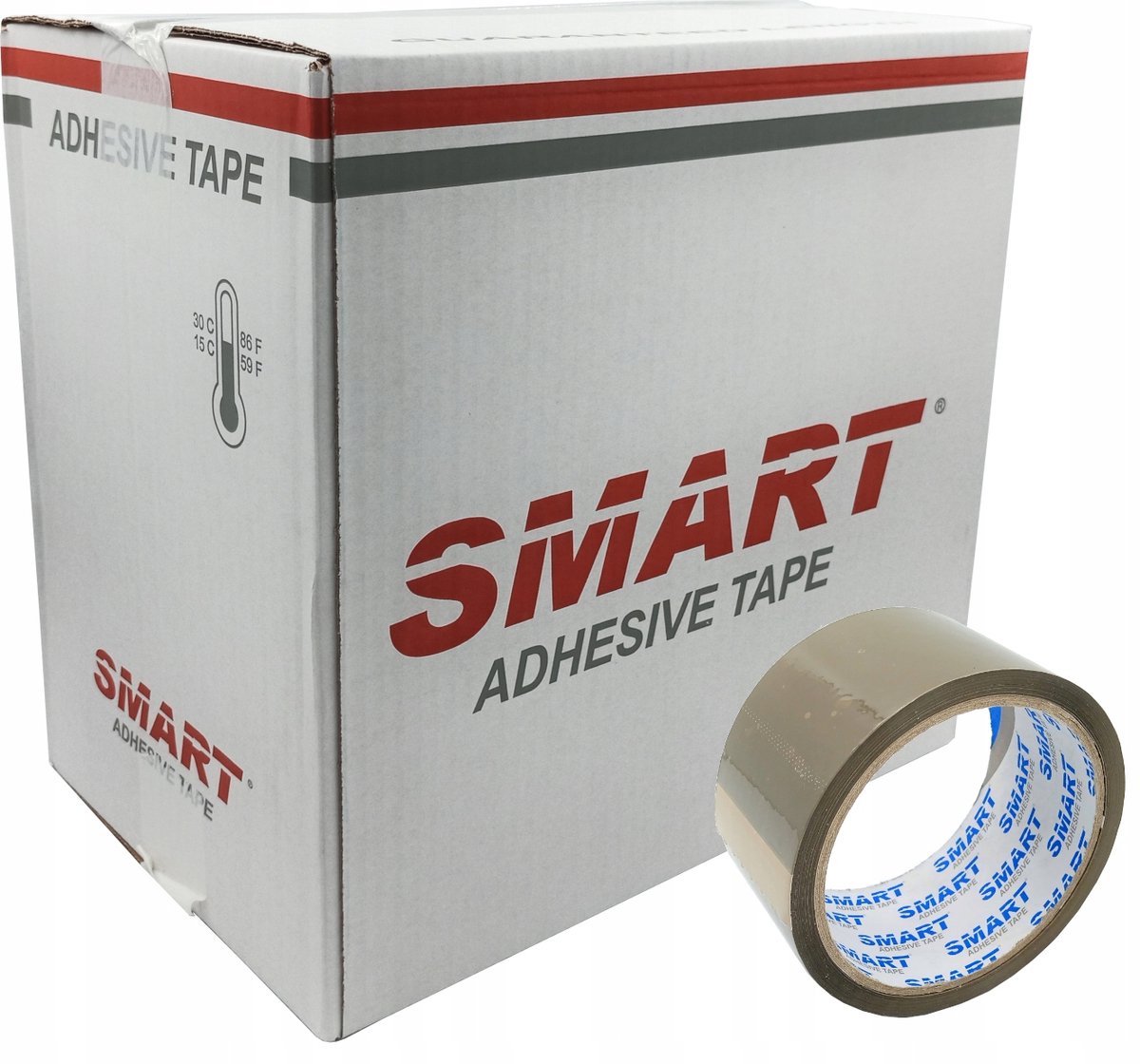 Bruine Acryl Pakkingstape Smart 48mm x 50m - 36 Rollen