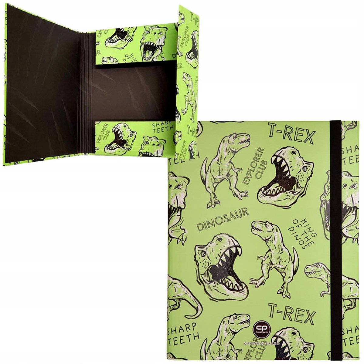 CoolPack A4 Kaart met Elastiek - Dino Adventure Geel