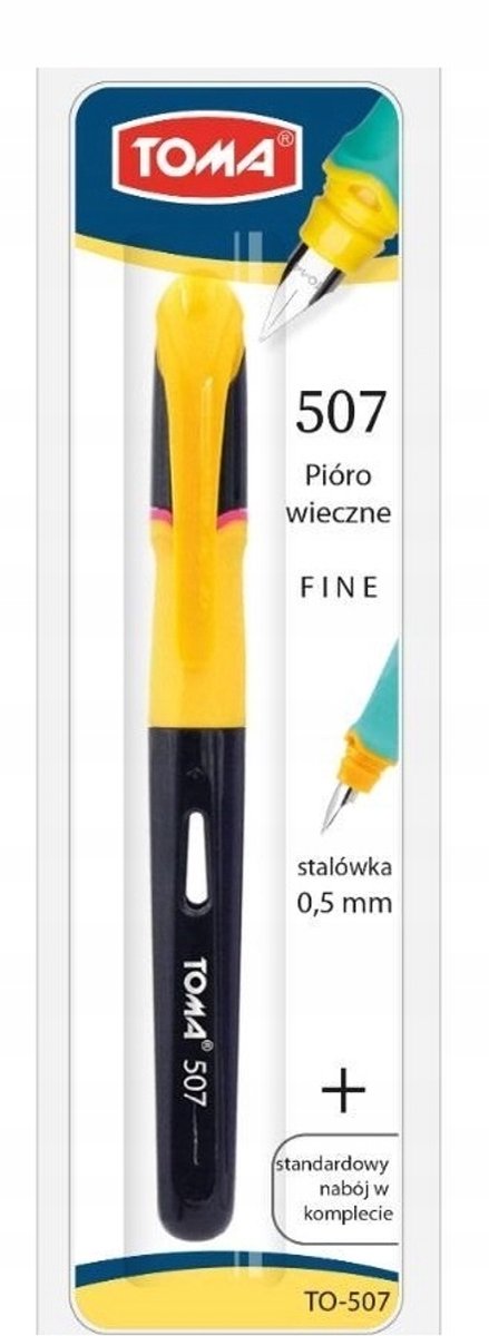 Toma Fine-507 Vulpen - Stalen Penpunt 0,5 mm - Ergonomische grip