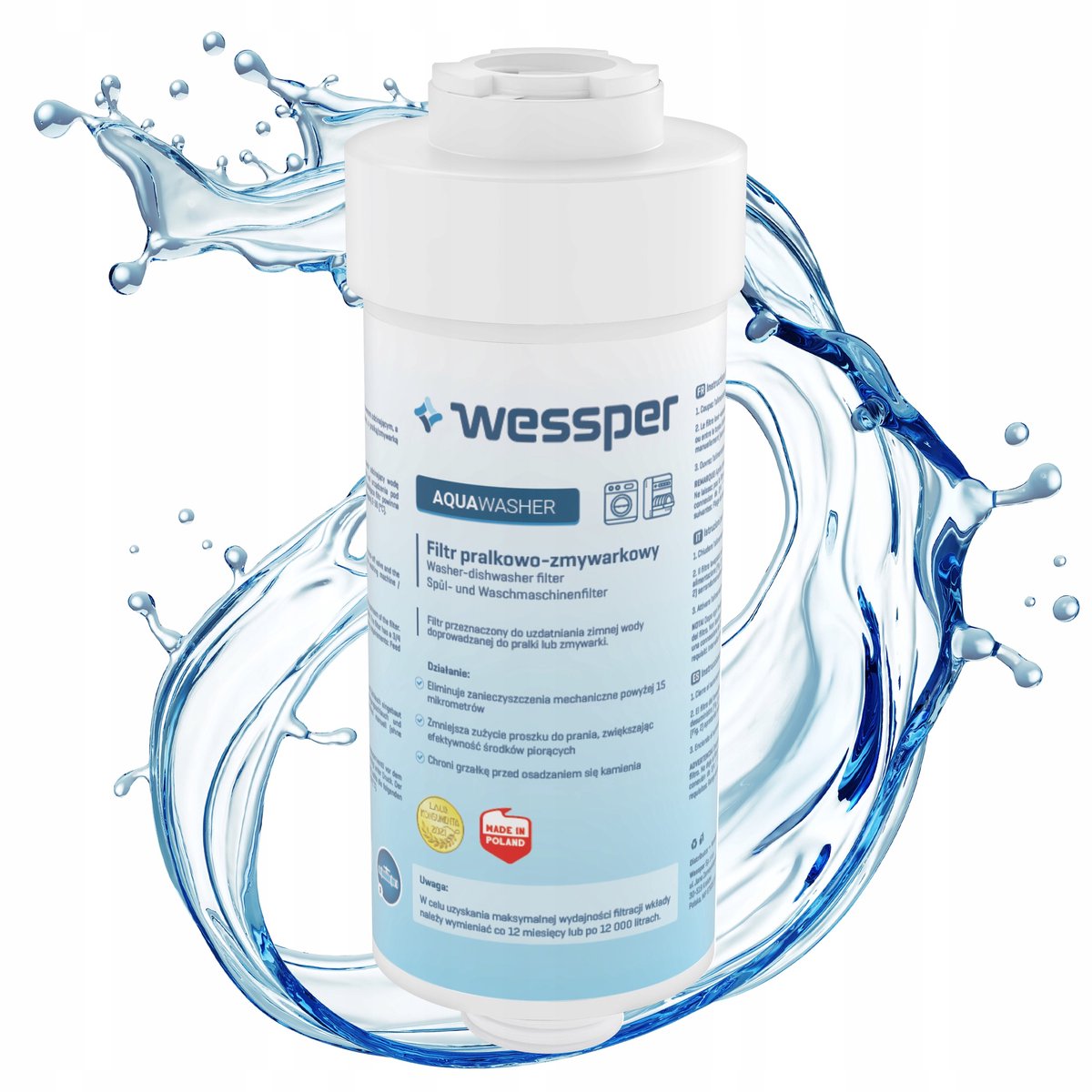 Wessper Waterfilter voor Wasmachine & Vaatwasser - 1 Jaar Gebruik