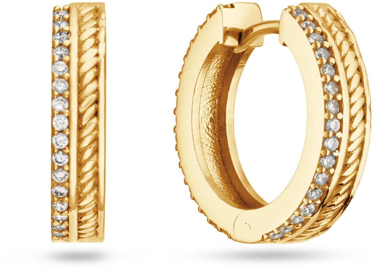 Klapoorringen Tors Rij CZ 925GP