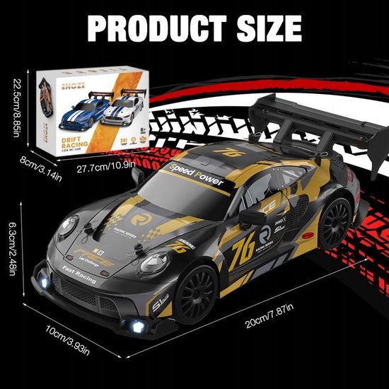 RTR MUSTANG 2.4G Drift Car 1:14 4WD Auto elettriche telecomandate Auto da corsa ad alta velocà RC Auto da corsa Giocattoli per bambini  26