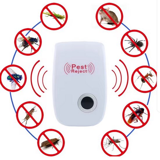 6-Pack Ultrasone Ongedierte Verjager - Pest Reject - Muizenverjager - Vliegenverjager - Muggenstekker - Duurzaam & Veilig