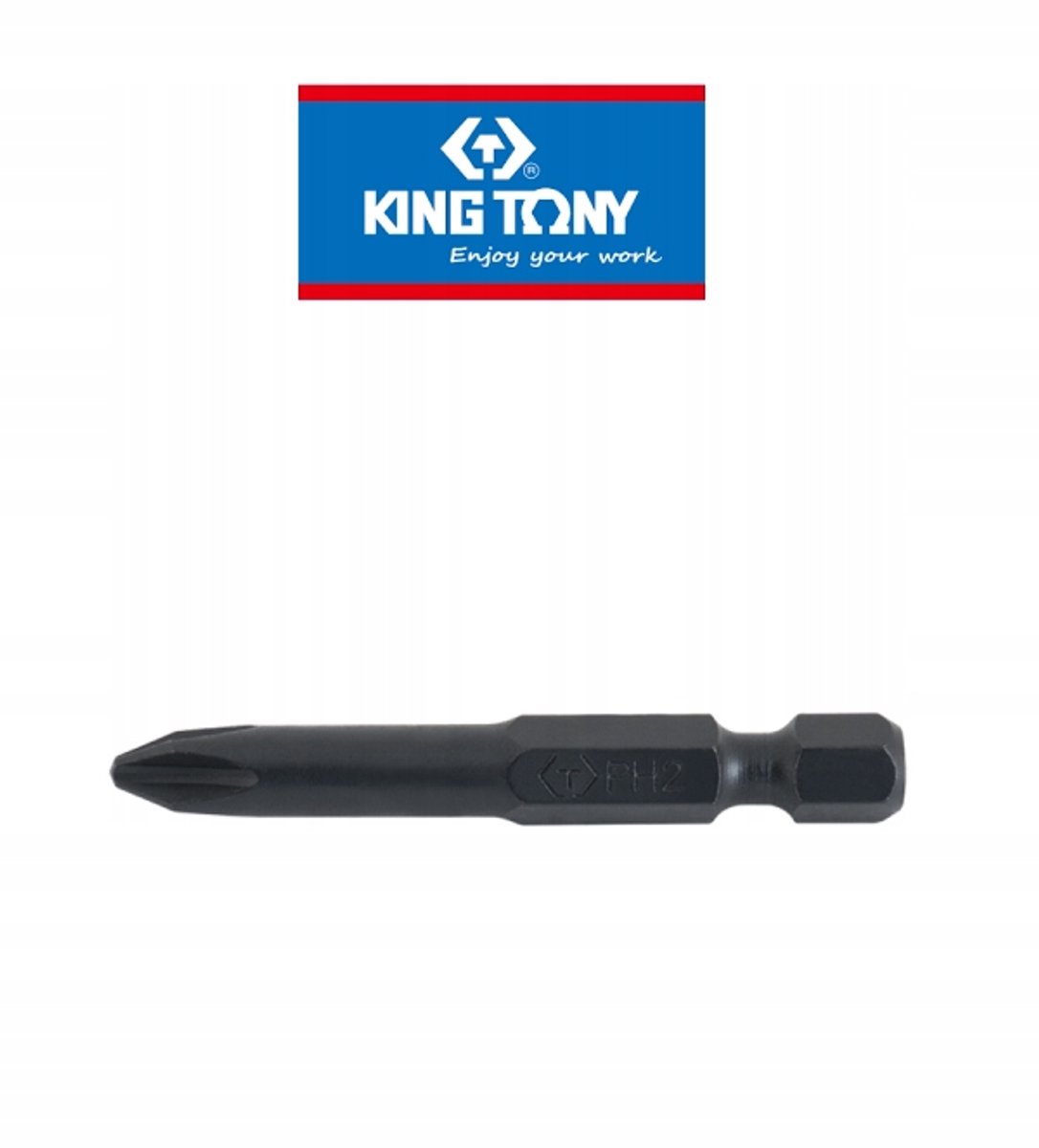 King Tony Bit PH 0 1/4" 50mm S2 Staal