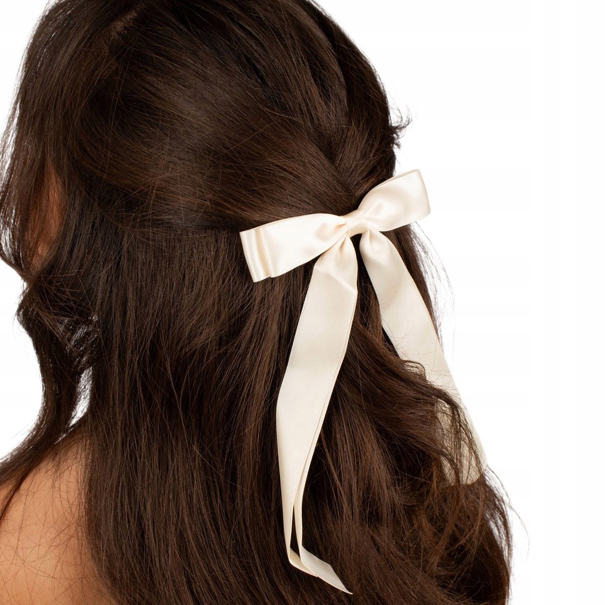 Elegante gebreide haarclip - lang, dun en fijn gebreid