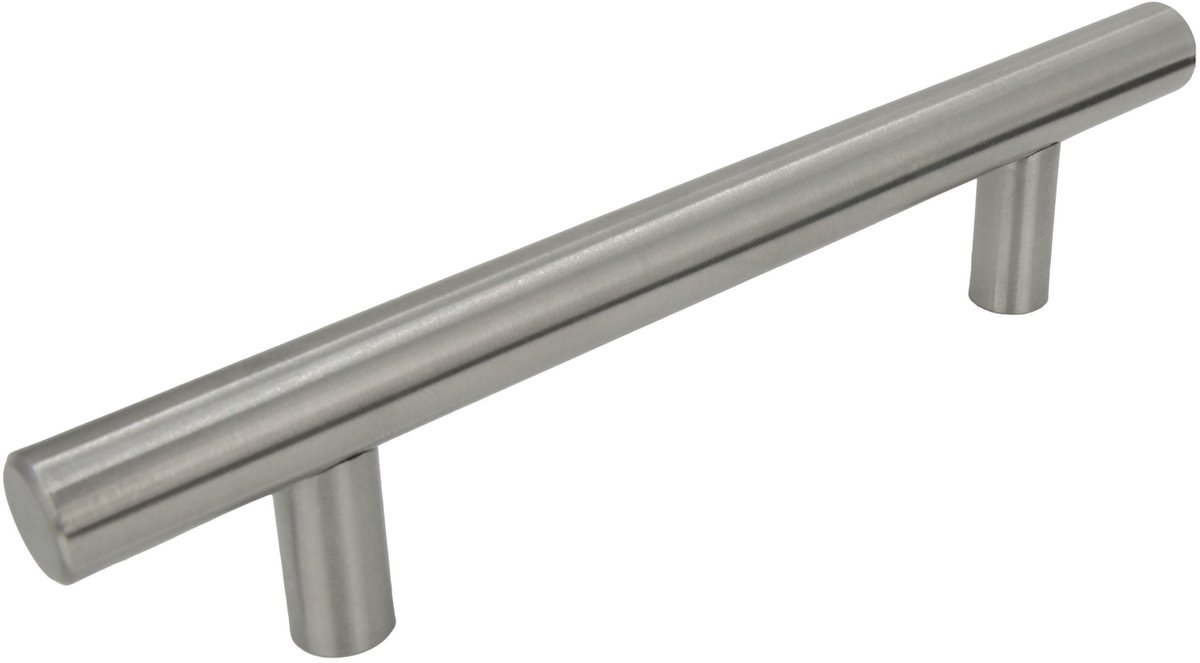 B&B Premium – Reling Meubelgrepen – RVS – Mat Geborsteld Zilver – Set van 10