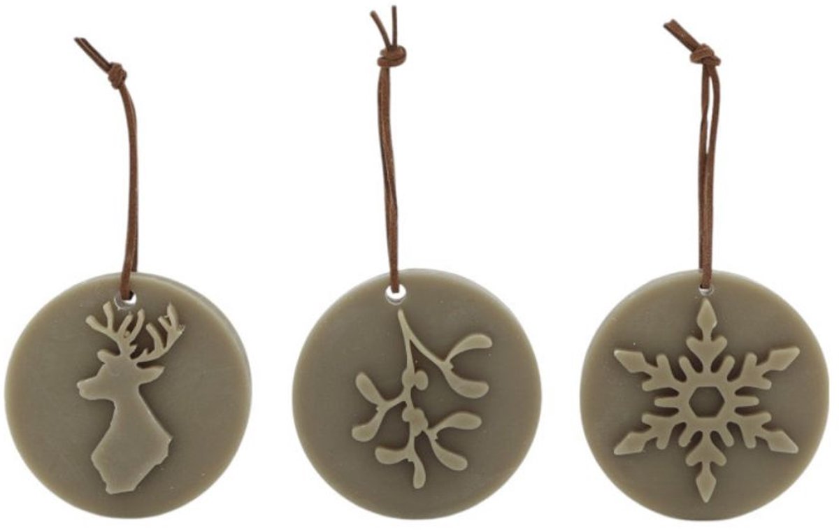 Home Society Geurende wax Ornamenten Winter Taupe