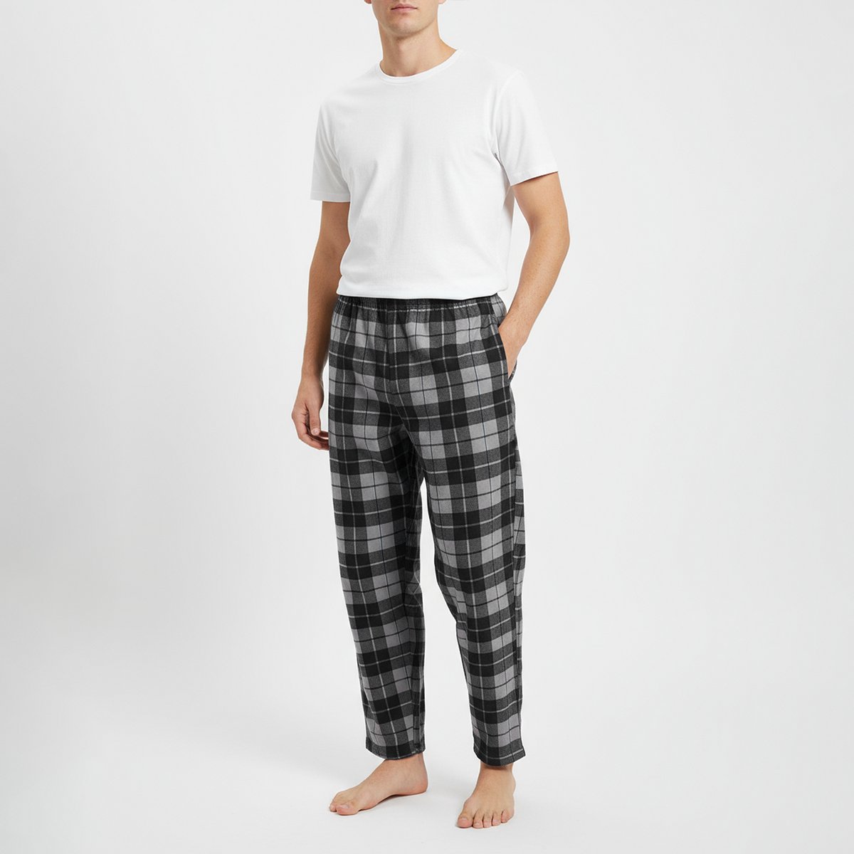GIANVAGLIA® Basic Heren Pyjamabroek 752 - Maat - XL - Zwart