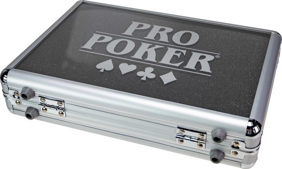 Tactic Pro Poker Set – Pokerset – Luxe Aluminium Koffer – 300 Chips van 11,5 gram – Inclusief Kaarten, Dobbelstenen en Dealer Button – Vanaf 14 Jaar