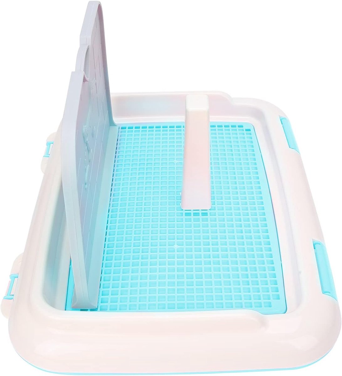 Indoor Puppy Training Toilet - Cat Potty Fence - Dog Planned Pee Potty Tray - Dog Bowl (Blauw)