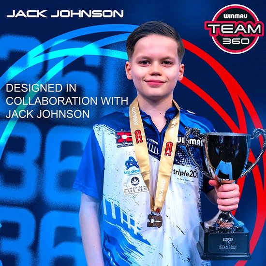 Winmau Team 360 Jack Johnson 90% - Dartpijlen van Merkloos — afbeelding 2