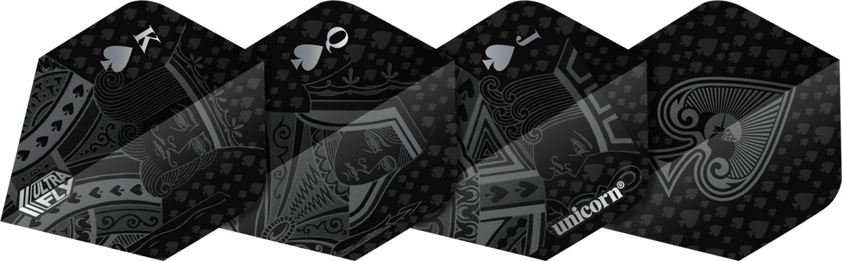 Unicorn Ultrafly Royal Flush Black PLUS - Dart Flights