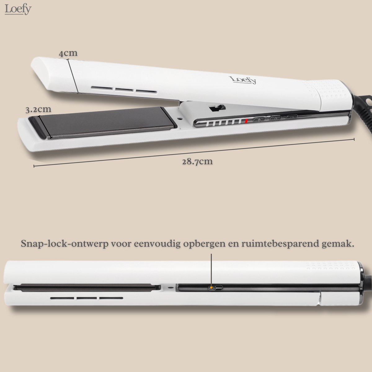 Loefy Stijltang - 2 in 1 - Krultang - Hair straightener - afbeelding 3